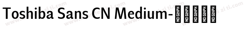 Toshiba Sans CN Medium字体转换